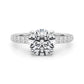Round Hidden Halo Engagement Ring