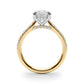 Round Hidden Halo Engagement Ring