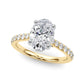 Hidden Halo Oval Engagement Ring