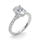 Hidden Halo Oval Engagement Ring