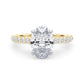 Hidden Halo Oval Engagement Ring