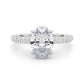 Hidden Halo Oval Engagement Ring