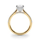 Hidden Halo Oval Engagement Ring