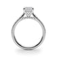 Prong Set Emerald Cut Hidden Halo Engagement Ring