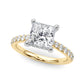 Princess Cut Hidden Halo Engagement Ring