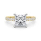 Princess Cut Hidden Halo Engagement Ring