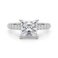 Princess Cut Hidden Halo Engagement Ring