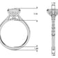 Princess Cut Hidden Halo Engagement Ring