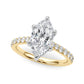 Hidden Halo Marquise Engagement Ring