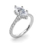 Hidden Halo Marquise Engagement Ring
