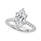 Hidden Halo Marquise Engagement Ring