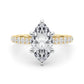 Hidden Halo Marquise Engagement Ring