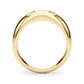 Domed Bezel Set Oval Engagement Ring
