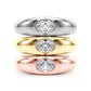Domed Bezel Set Oval Engagement Ring