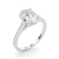 Accented Trellis Oval Engagement Ring