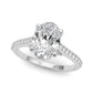 Accented Trellis Oval Engagement Ring