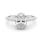 Accented Trellis Oval Engagement Ring