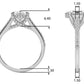 Accented Trellis Oval Engagement Ring