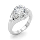 Accented Scattered Round Engagement Ring