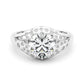 Accented Scattered Round Engagement Ring