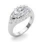 Accented Scattered Oval Engagement Ring