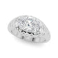 Accented Scattered Oval Engagement Ring