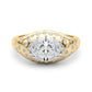 Accented Scattered Oval Engagement Ring