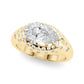 Accented Scattered Pear Engagement Ring