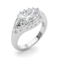 Accented Scattered Pear Engagement Ring