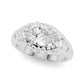 Accented Scattered Pear Engagement Ring