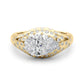 Accented Scattered Pear Engagement Ring