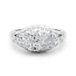 Accented Scattered Pear Engagement Ring