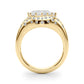 Accented Scattered Pear Engagement Ring