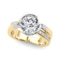 Accented Round Bypass Engagement Ring