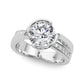 Accented Round Bypass Engagement Ring