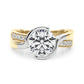 Accented Round Bypass Engagement Ring