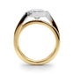 Accented Round Bypass Engagement Ring