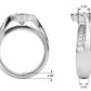 Accented Round Bypass Engagement Ring
