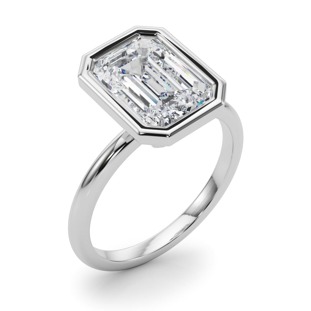 Solitaire Bezel Set Engagement Ring
