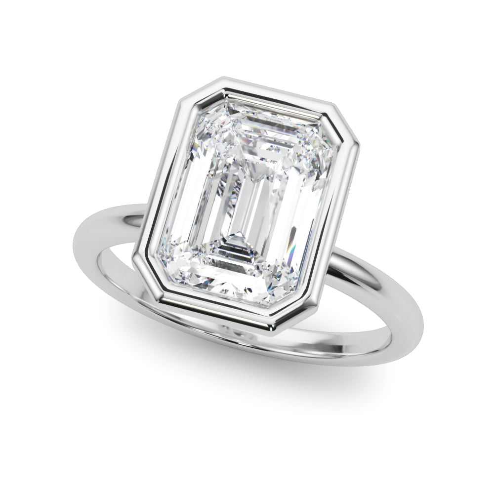 Solitaire Bezel Set Engagement Ring