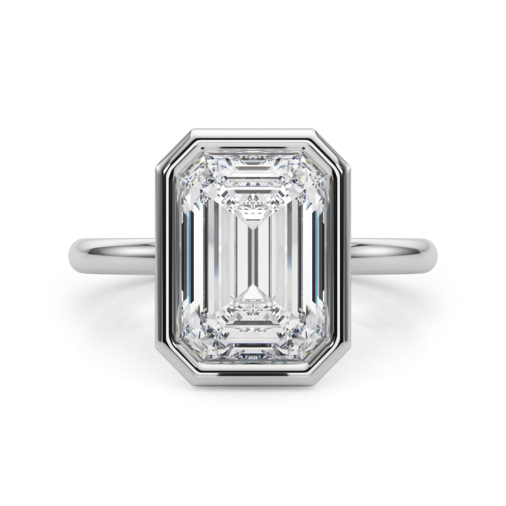 Solitaire Bezel Set Engagement Ring