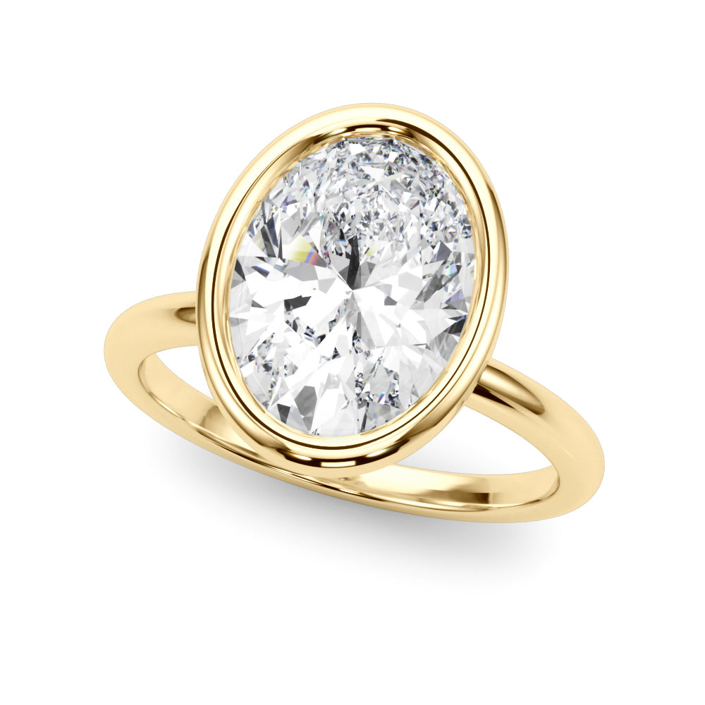 Solitaire Bezel Set Engagement Ring