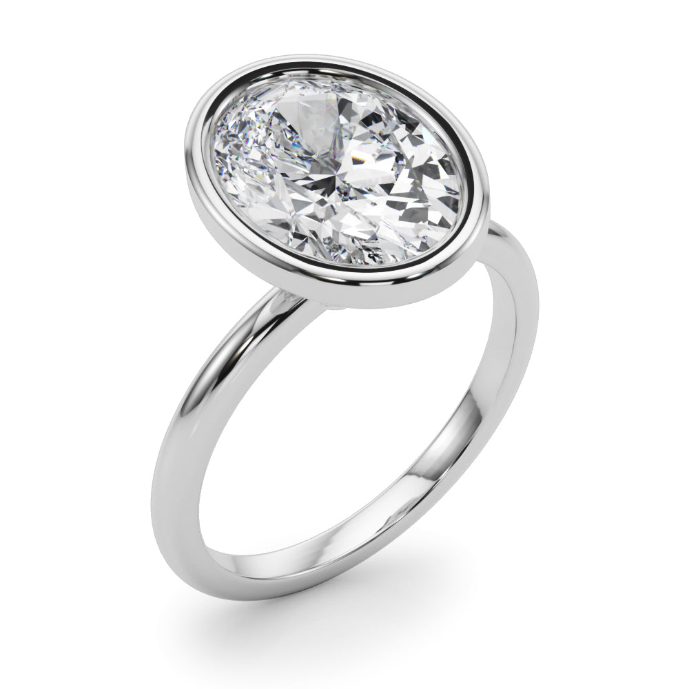 Solitaire Bezel Set Engagement Ring