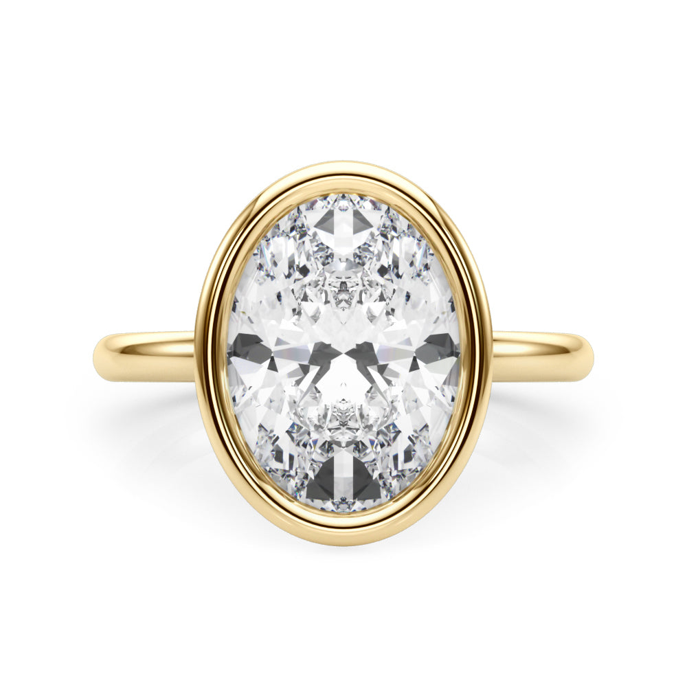 Solitaire Bezel Set Engagement Ring