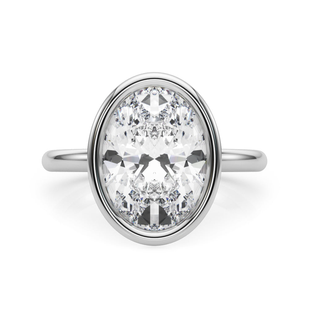Solitaire Bezel Set Engagement Ring