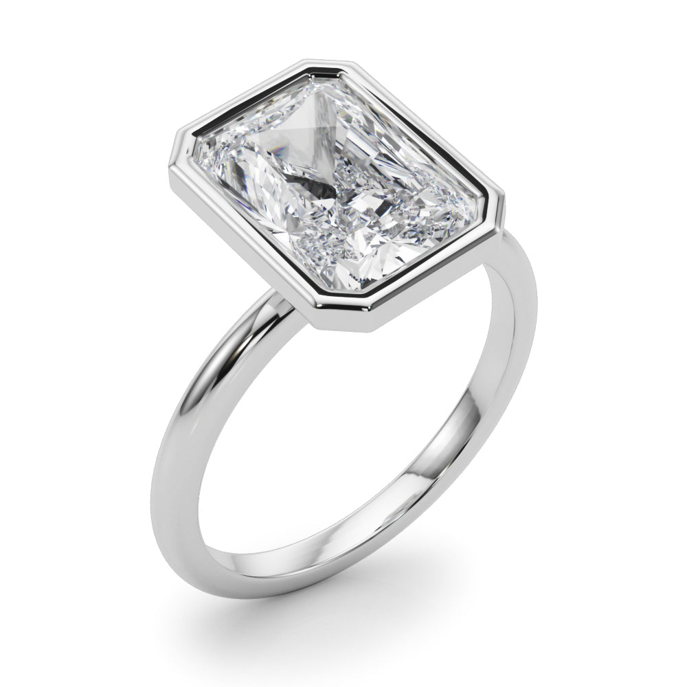 Solitaire Bezel Set Engagement Ring