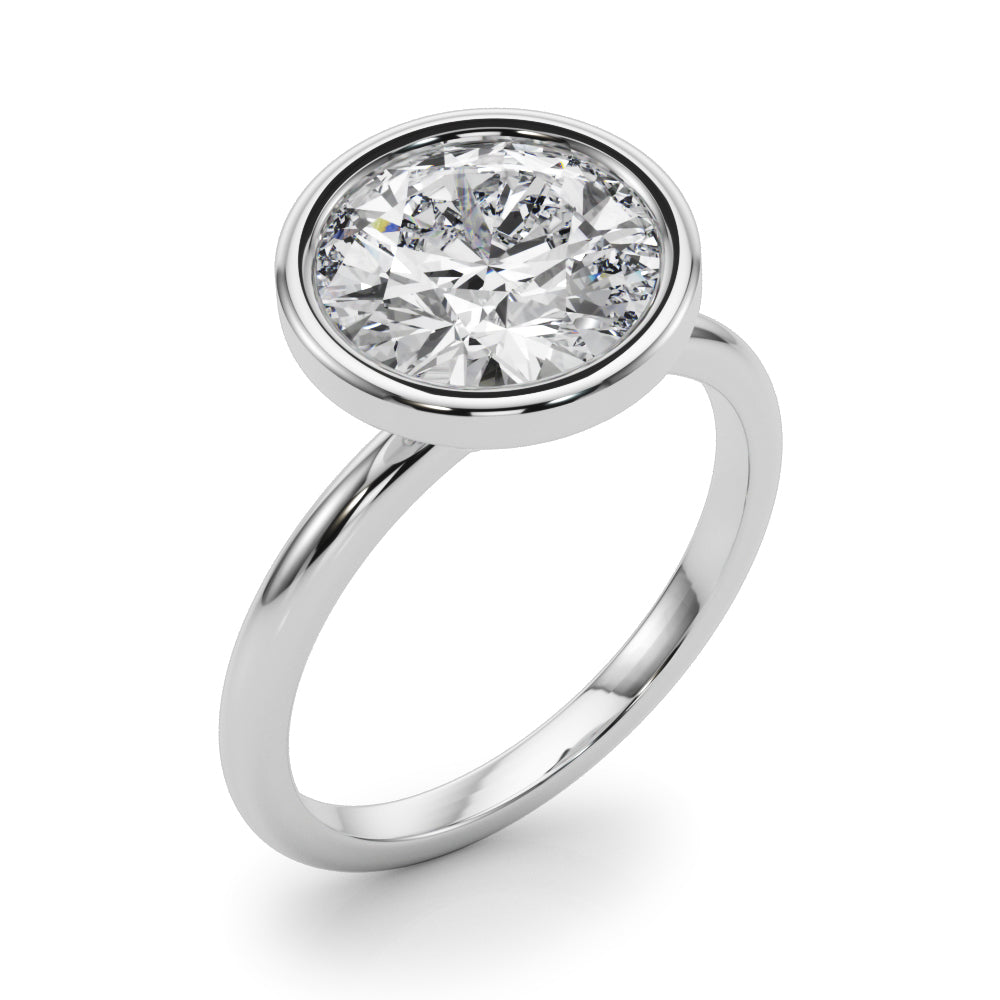 Solitaire Bezel Set Engagement Ring
