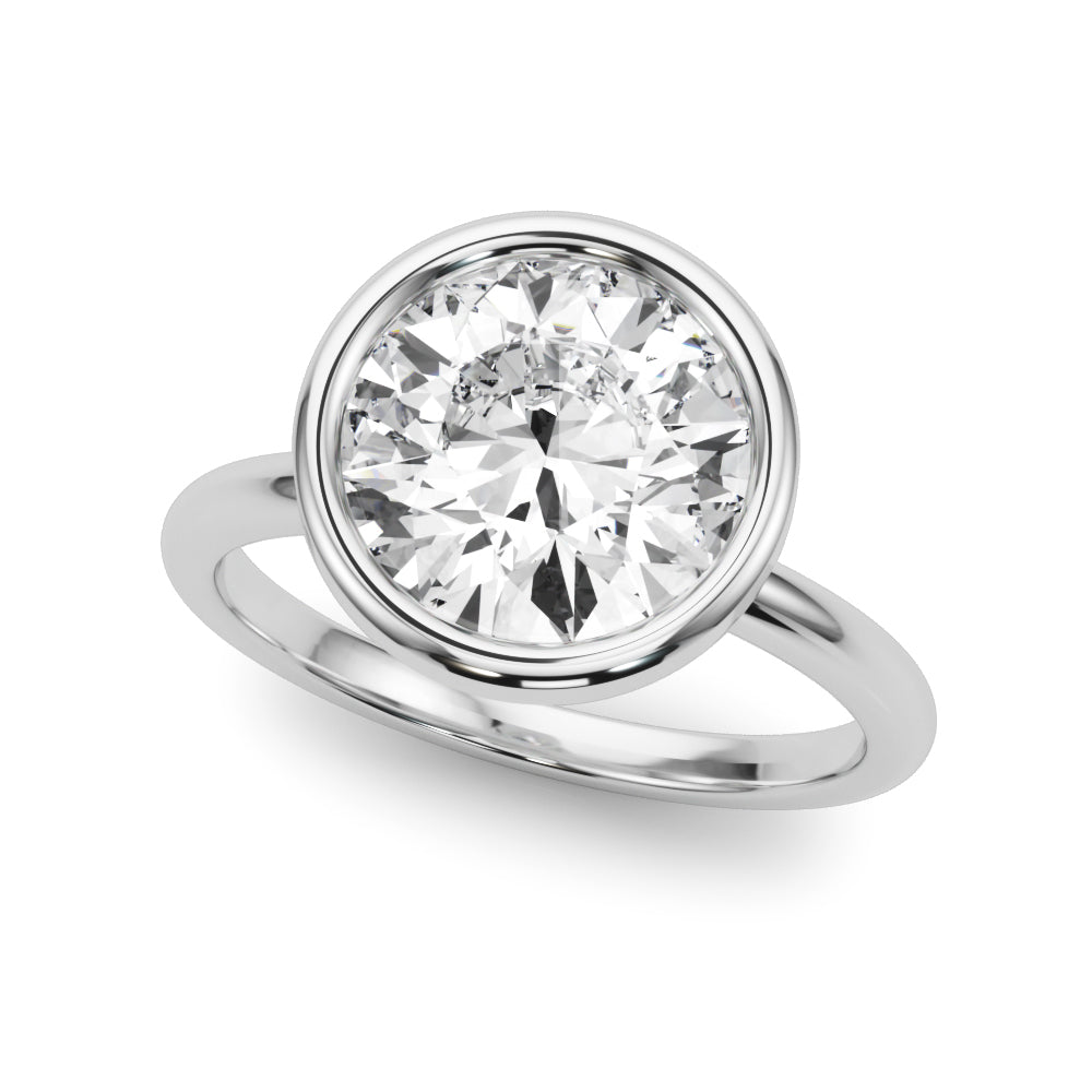 Solitaire Bezel Set Engagement Ring