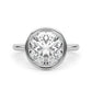 Solitaire Bezel Set Engagement Ring