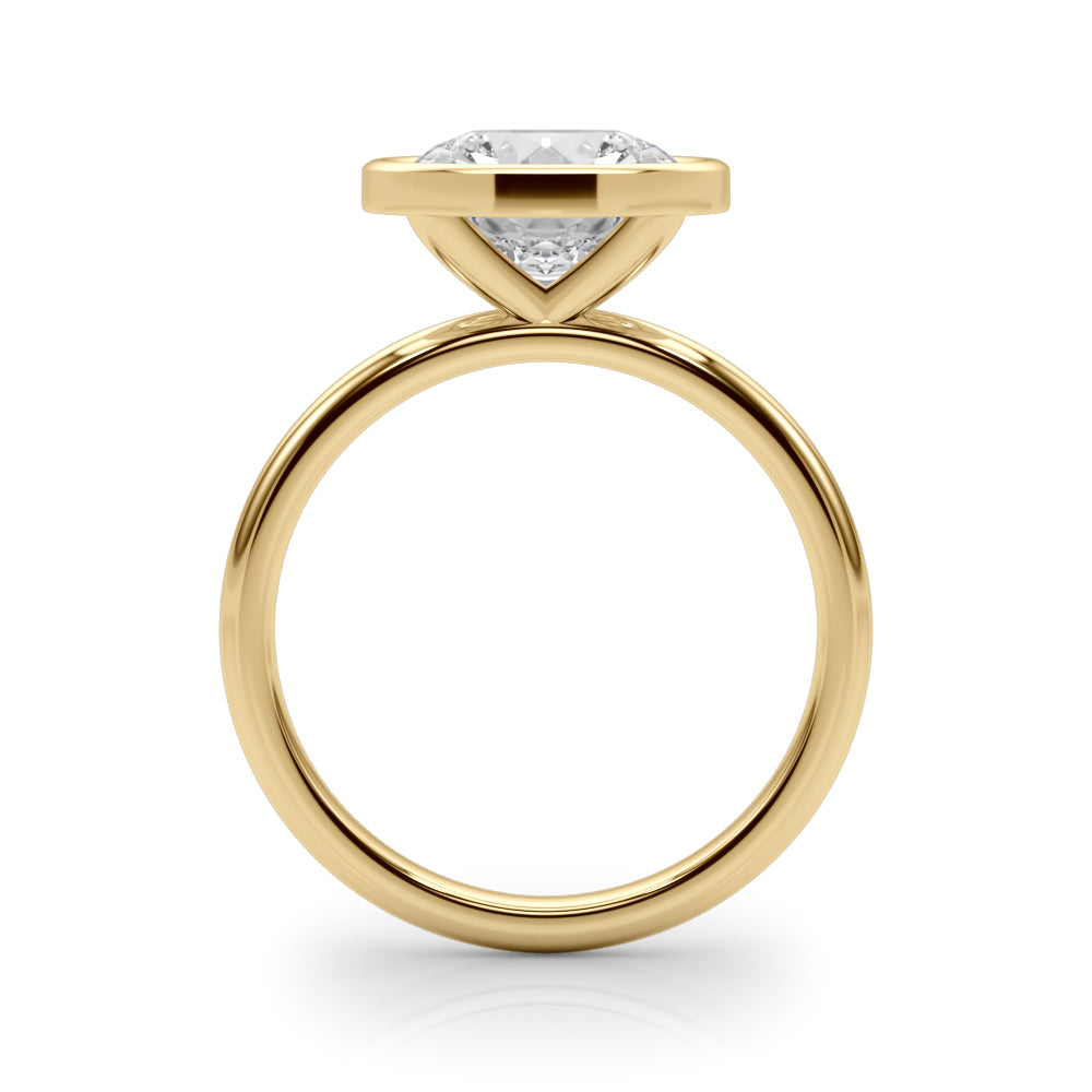 Solitaire Bezel Set Engagement Ring